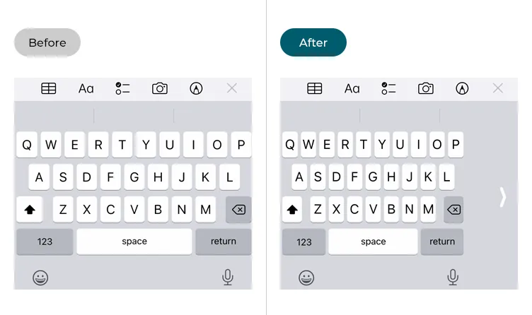 ios One-Handed MacIran کیبورد یکدستی