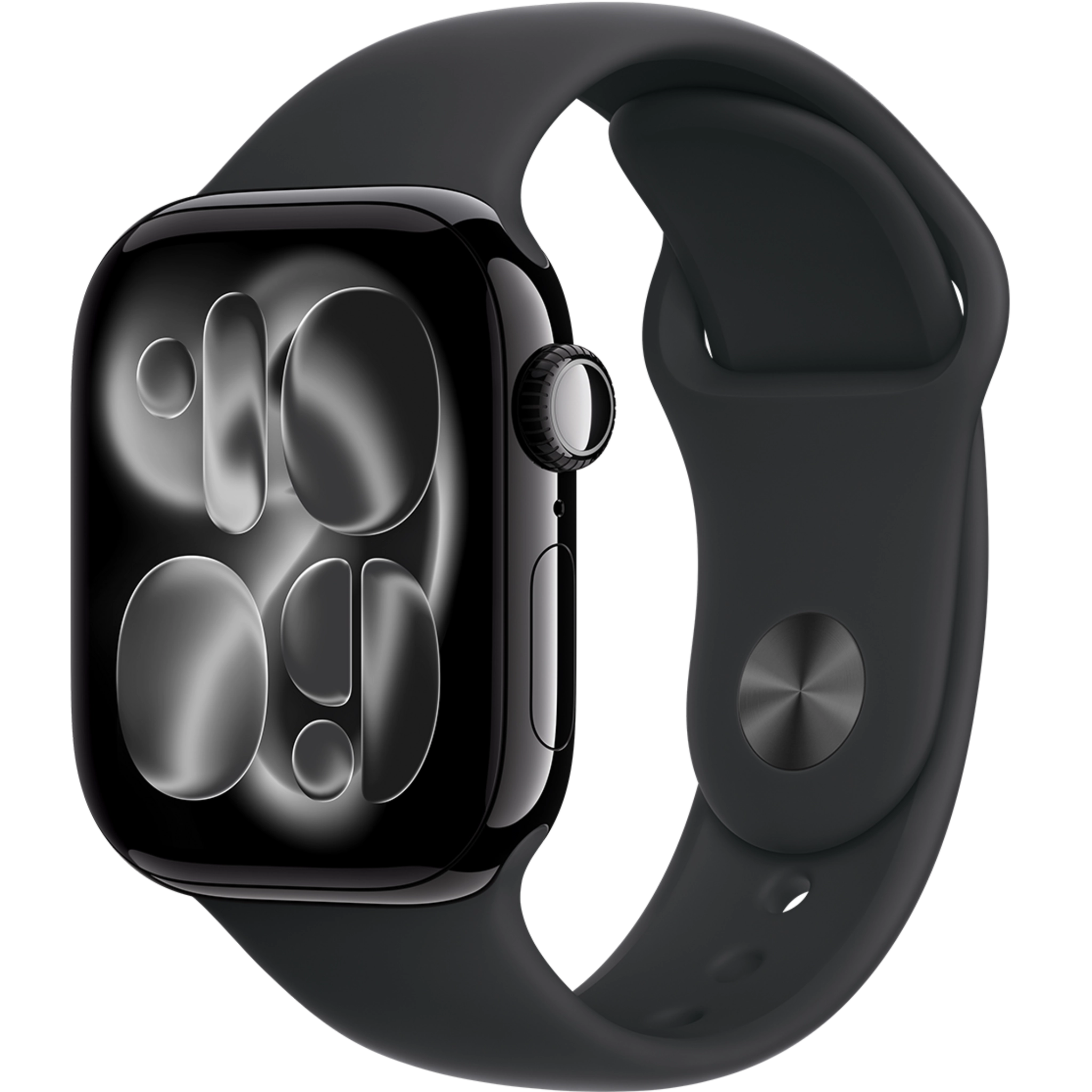اپل واچ سری 11 سایز 42mm جت بلک با بند اسپرت سیلیکون مشکی