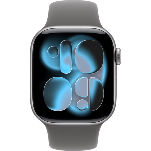 اپل واچ سری 11 سایز 46mm گری با بند اسپرت سیلیکون استون گری
