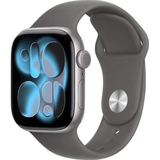 اپل واچ سری 11 سایز 46mm گری با بند اسپرت سیلیکون استون گری
