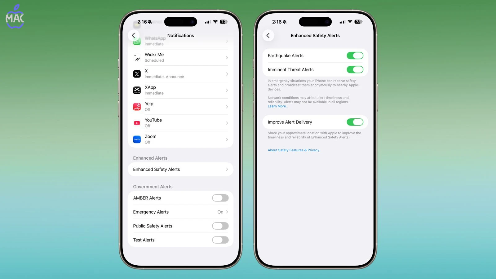 15 New Things Your iPhone – MacIran (10) 11) مدیریت یکپارچهی هشدارهای اضطراری