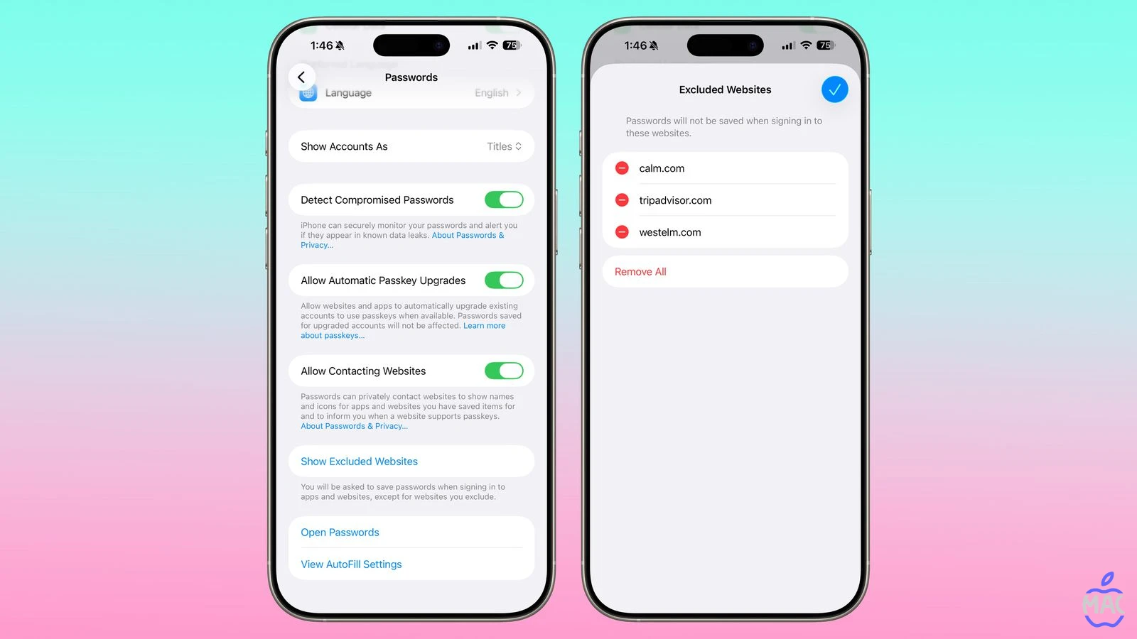 15 New Things Your iPhone – MacIran (6) 7) مدیریت سایتهایی که رمز رو براشون ذخیره نکردی