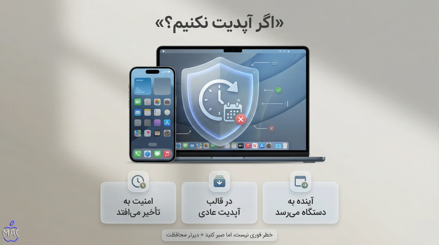 Boost iOS & macOS Security Without Full Update – MacIran (1) اگر این آپدیتها را نصب نکنیم چه میشود؟