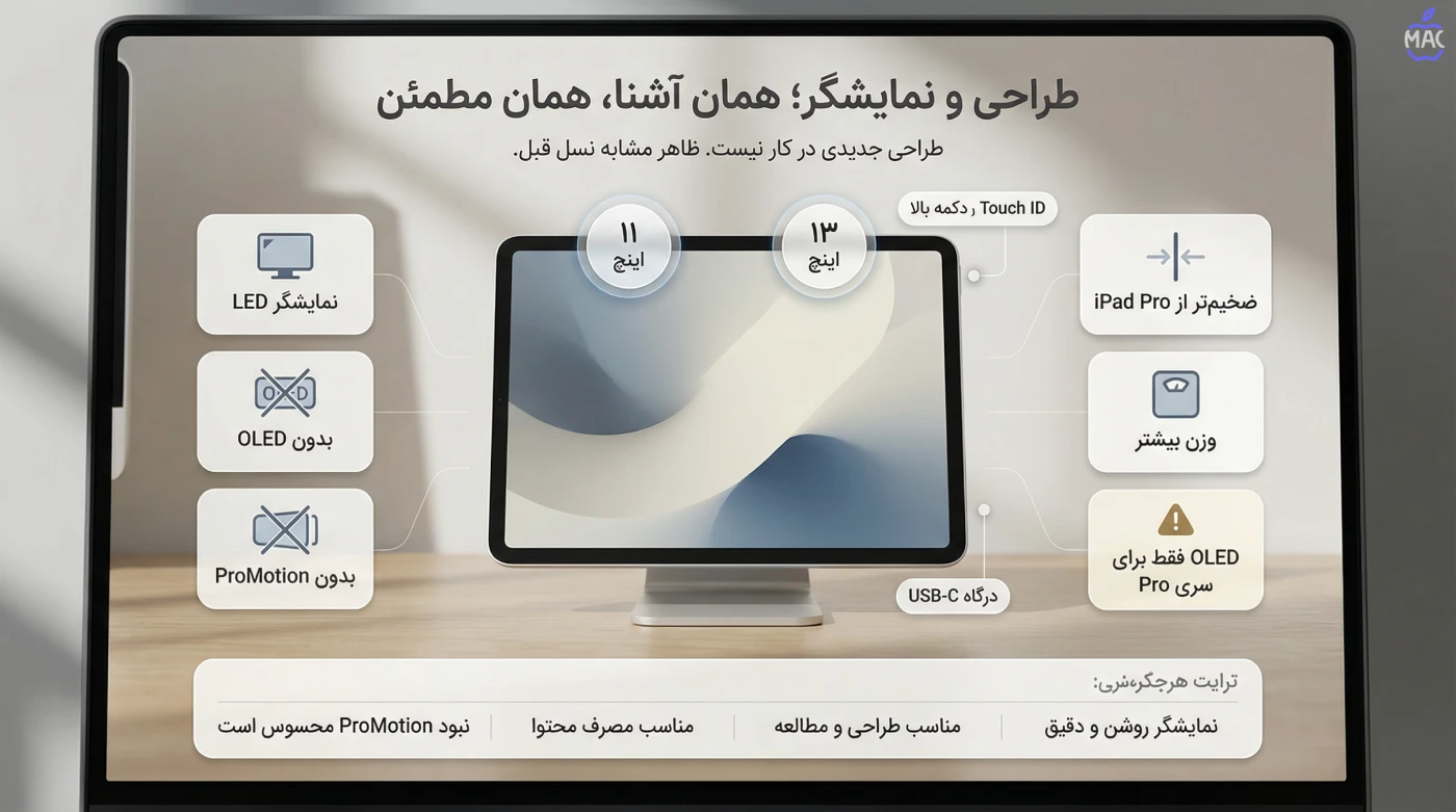 M4 iPad Air Value – MacIran طراحی و نمایشگر؛ همان آشنا، همان مطمئن